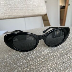 Anine Bing Ojai Rounded Frame Sunglasses in Black